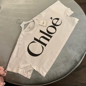NWT AUTHENTIC CHLOÉ OVERSIZED CROPPED T SHIRT SIZE M